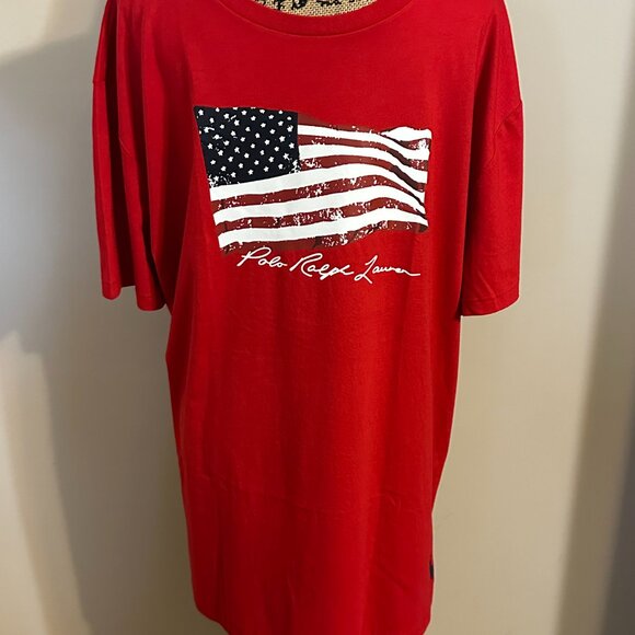 Polo Ralph Lauren Men's Short Sleeve T Shirt USA Flag XXL **NWT**  (E/P) - Picture 1 of 7
